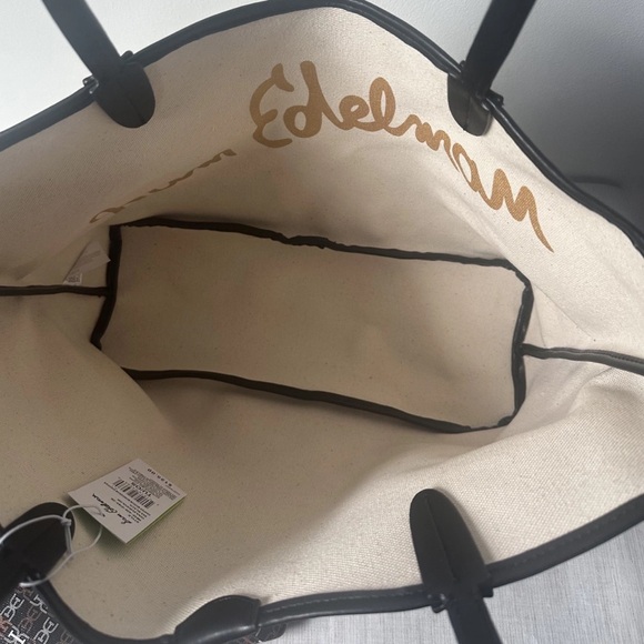 Sam Edelman Black and Cream Tote - Picture 1 of 10